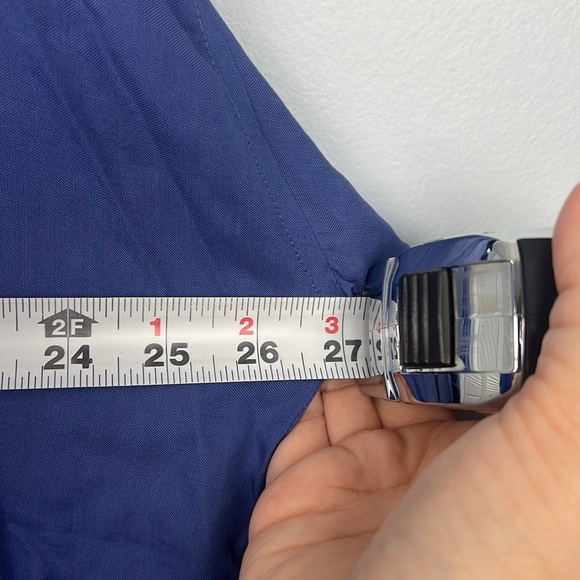 J Jill NWT oversized XL blue mother of pearl button down - Picture 7 of 10